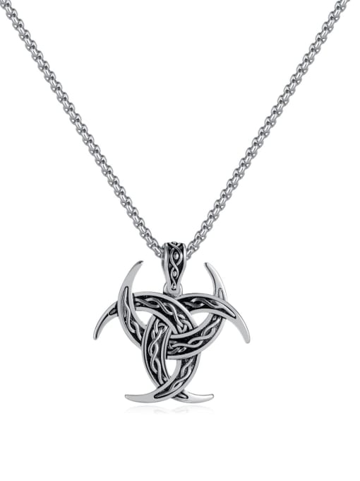 GX2315B steel pendant  [chain 3mm*55cm] Stainless steel Irregular Hip Hop Necklace